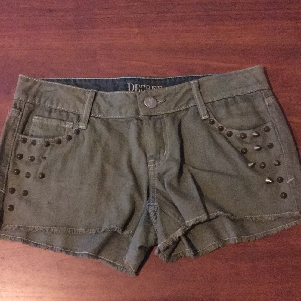 Navy Green Shorts w/ Studs *Never Worn*